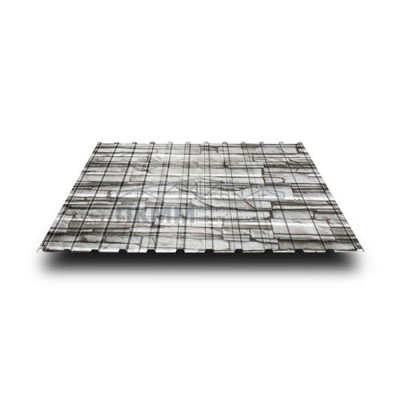 Профнастил С10-1160-0.5 Белый Плитняк ECOSTEEL