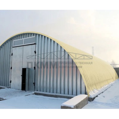 Арочные сэндвич-панели пенополистирол, ширина 1000 мм, толщина 200 мм, 0.5/0.5, RAL1014