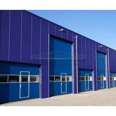 Гладкие сэндвич панели пенополиуретан, ширина 1200 мм, толщина 120 мм, 0.5/0.5, RAL5002
