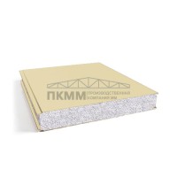 Гладкие сэндвич панели пенополистирол, ширина 1000 мм, толщина 250 мм, 0.5/0.5, RAL1014