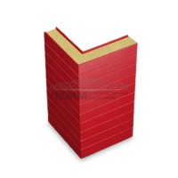 Угловые сэндвич-панели горизонтальные пенополиуретан, 0.5/0.5, ширина 1000 мм, толщина 40 мм, RAL3020