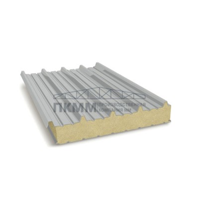 Кровельные сэндвич-панели пенополиизоцианурат, ширина 1200 мм, толщина 30 мм, 0.5/0.5, RAL9006