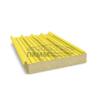Кровельные сэндвич-панели пенополиизоцианурат, ширина 1000 мм, толщина 10 мм, 0.5/0.5, RAL1018