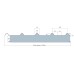 Кровельные сэндвич-панели пенополистирол, ширина 1200 мм, толщина 250 мм, 0.5/0.5, RAL5005