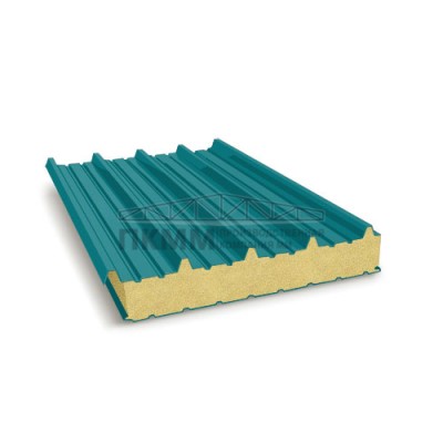 Кровельные сэндвич-панели пенополиуретан, ширина 1200 мм, толщина 80 мм, 0.5/0.5, RAL5021