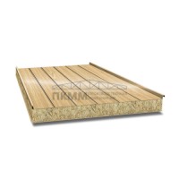 Сэндвич панели с толщиной 25 мм, под дерево ECOSTEEL