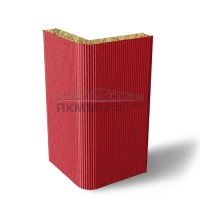 Угловые сэндвич-панели вертикальные минеральная вата, 0.5/0.5, ширина 1200 мм, толщина 100 мм, RAL3020