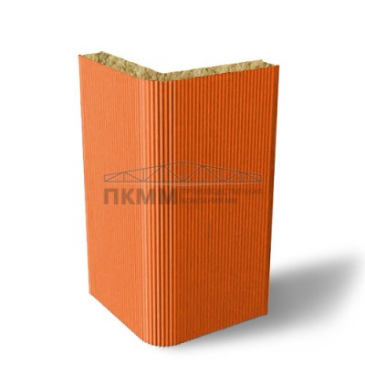 Угловые сэндвич-панели вертикальные минеральная вата, 0.5/0.5, ширина 1200 мм, толщина 100 мм, RAL2004