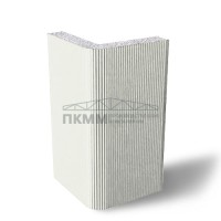 Угловые сэндвич-панели вертикальные пенополистирол, 0.5/0.5, ширина 1200 мм, толщина 200 мм, RAL9003