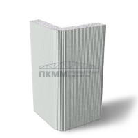 Угловые сэндвич-панели вертикальные пенополистирол, 0.5/0.5, ширина 1200 мм, толщина 200 мм, RAL7035