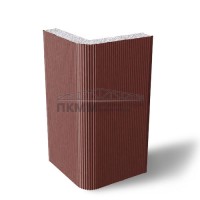 Угловые сэндвич-панели вертикальные пенополистирол, 0.5/0.5, ширина 1000 мм, толщина 100 мм, RAL3009 Угловые сэндвич-панели вертикальные пенополистирол, 0.5/0.5, ширина 1000 мм, толщина 100 мм, RAL3009