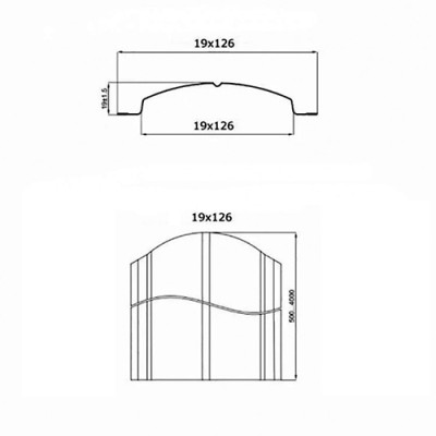 Штакетник Круглый фигурный 19х126-0.4 Полиэстер RAL5005