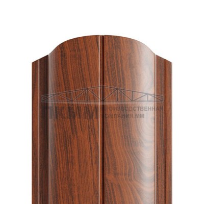 Штакетник Круглый фигурный 19х126-0.5 ECOSTEEL_MA Мореный Дуб Штакетник Круглый фигурный 19х126-0.5 ECOSTEEL_MA Мореный Дуб