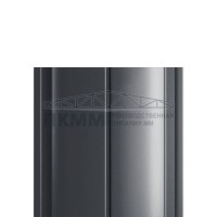 Штакетник Круглый с прямым резом 19х126-0.5 PURMAN RAL7024 Штакетник Круглый с прямым резом 19х126-0.5 PURMAN RAL7024