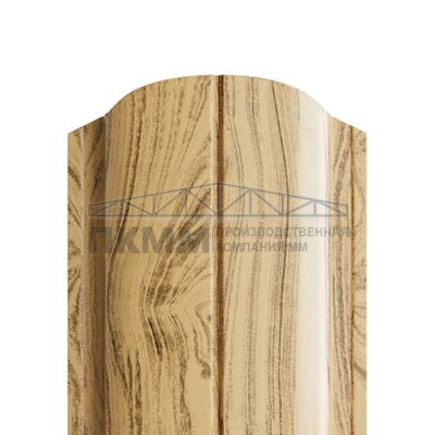 Штакетник Круглый фигурный 19х126-0.5 ECOSTEEL _MA Сосна Штакетник Круглый фигурный 19х126-0.5 ECOSTEEL _MA Сосна