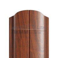Штакетник Круглый фигурный 19х126-0.5 ECOSTEEL _МАД Мореный Дуб