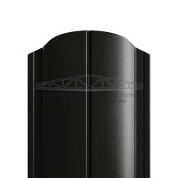 Штакетник Круглый фигурный 19х126-0.5 PURMAN RAL9005 Штакетник Круглый фигурный 19х126-0.5 PURMAN RAL9005