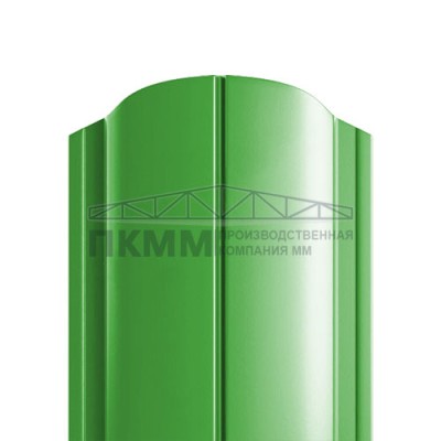Штакетник Круглый фигурный 19х126-0.5 Norman RAL6018