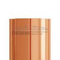 Штакетник Круглый с прямым резом-19х126-0.5 AGNETA Copper/Copper