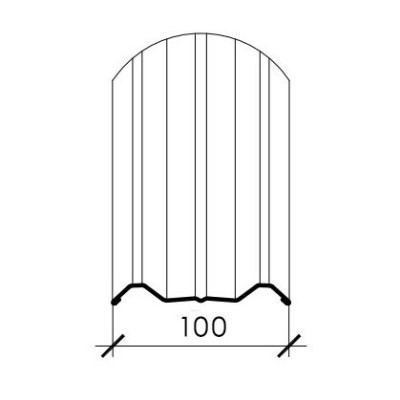 Штакетник М-образный 13,5х100-0,45 Кедр
