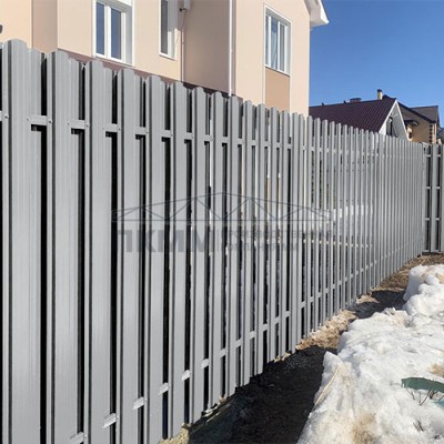 Штакетник П-образный фигурный 16,5х118-0.5 Norman RAL7004