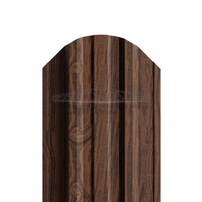 Штакетник П-образный фигурный 16,5х118-0.5 ECOSTEEL_MA МореныйДуб Штакетник П-образный фигурный 16,5х118-0.5 ECOSTEEL_MA МореныйДуб