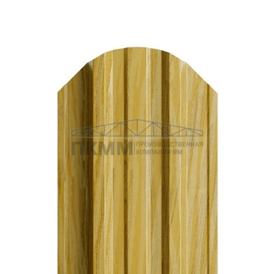 Штакетник П-образный фигурный 16,5х118-0.5 ECOSTEEL _T ЗолотойДуб