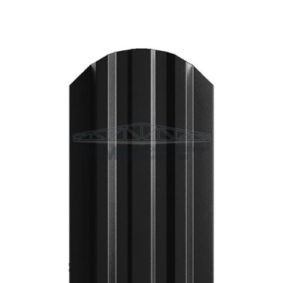 Штакетник П-образный фигурный 16,5х99-0.45 Viking RAL9005-0.45)