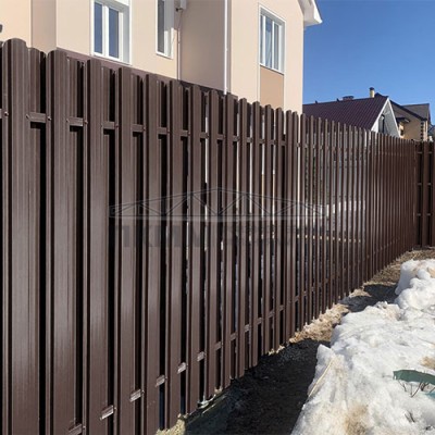 Штакетник П-образный фигурный 16,5х99-0.5 Viking E RAL8017