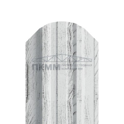 Штакетник П-образный фигурный 16,5х118-0.5 ECOSTEEL _MA Беленый Дуб Штакетник П-образный фигурный 16,5х118-0.5 ECOSTEEL _MA Беленый Дуб