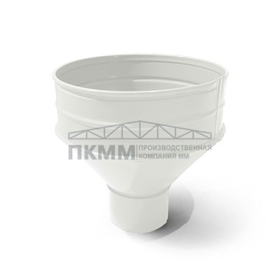 Воронка водосборная D100/300-0.5 Пластизол двухсторонний RAL9010 Воронка водосборная D100/300-0.5 Пластизол двухсторонний RAL9010