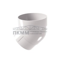 Колено трубы 45 град. ПВХ RAL 9003 белое