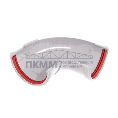 Угол желоба составной 90-150 град. ПВХ 120х60 RAL 9003 белый