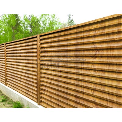 Ламель забор жалюзи S 58х120-0,5 ECOSTEEL Золотой дуб