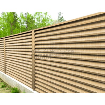 Ламель забор жалюзи S 58х120-0,5 ECOSTEEL Светлое дерево