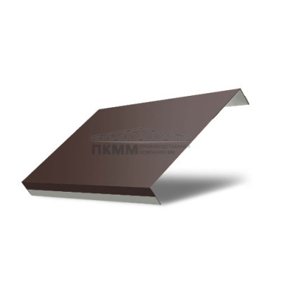 Ламель забор жалюзи П обратная 125-0,5 Atlas с пленкой RAL8017