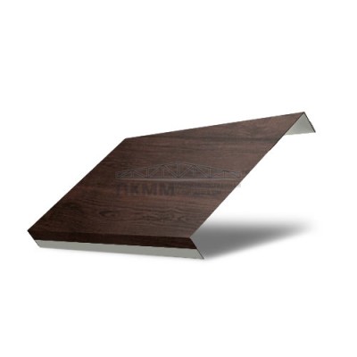 Ламель забор жалюзи П обратная 125-0,45 Print Elite Choco Wood