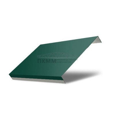 Ламель забор жалюзи П обратная 125-0,45 Полиэстер-Double с пленкой RAL6005