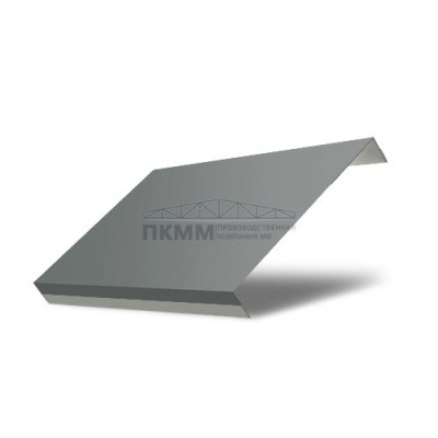 Ламель забор жалюзи П обратная 125-0,45 Полиэстер с пленкой RAL7005