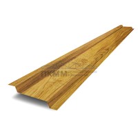 Ламель забор жалюзи Z 46х146-0,45 ECOSTEEL Золотой дуб