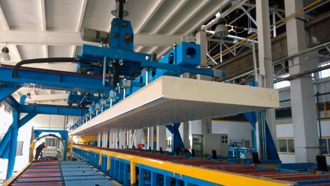 Supply process for straight edge panels